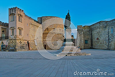 Monument to the heroes and martyrs of 1840 in Otranto. Salento, Apulia Italy. Editorial Stock Photo