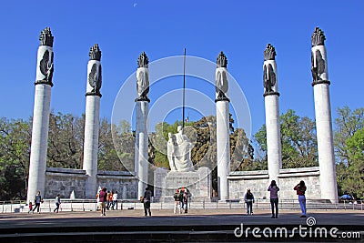 Monument to the heroic cadets in chapultepec park, Mexico city Editorial Stock Photo