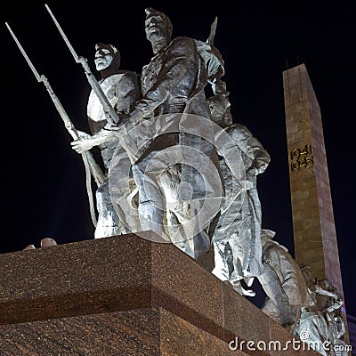 Monument to the Heroic Defenders of Leningrad Editorial Stock Photo