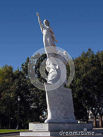 Monument To The Immigrant Stock Photo