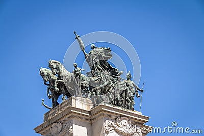 Monument to the Independence of Brazil at Independence Park Parque da Independencia in Ipiranga - Sao Paulo, Brazil Stock Photo