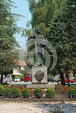 Monument to Ivan Crnojevic in Cetinje Editorial Stock Photo