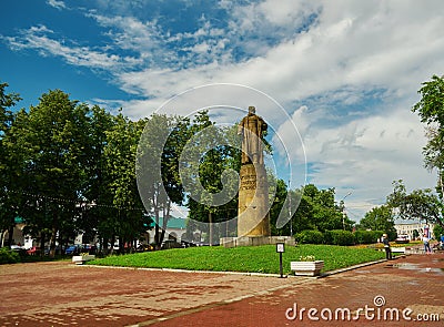 Monument to Ivan Susanin in Kostroma. Editorial Stock Photo