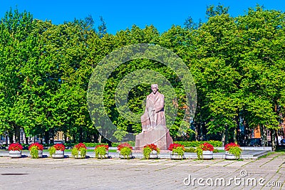 Monument to Janis Rainis - Latvian National poet and writer, Esplanade Park, Riga, Latvia...IMAGE Editorial Stock Photo