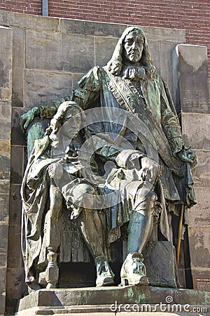 Monument to Johan end Cornelius de Witt in Dordrecht. Stock Photo