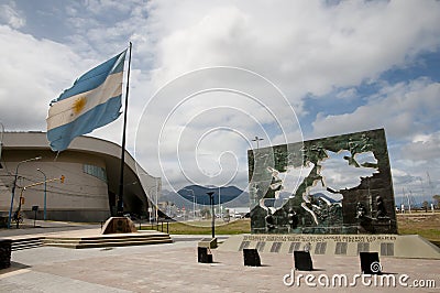 Monument to Malvinas Islands Battle - Ushuaia - Argentina Stock Photo
