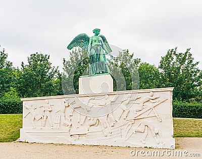 View of Monument to Mariners. Maritime monument at Langelinie, Copenhagen, to Danish Merchant Navy seamen lost at WW1 Stock Photo