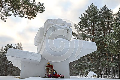 Monument to the military drivers of the Road of Life of the Great Patriotic War Editorial Stock Photo