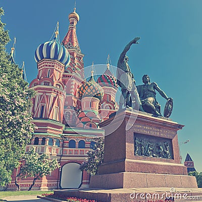 The monument to Minin and Pozharsky Stock Photo