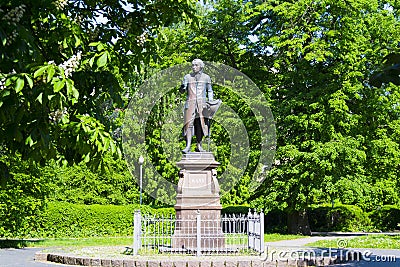 Monument to the most famous resident of Konigsberg, the German philosopher Immanuel Kant Editorial Stock Photo