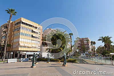 Music statues Torrevieja Spain in beautiful autumn weather Editorial Stock Photo