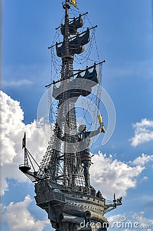 Monument to Peter the Great - Moscow, Russia Editorial Stock Photo