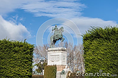 Monument to Philip IV in Madrid, Spain. Stock Photo