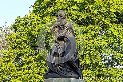 The monument to the poet Lermontov in Pyatigorsk Editorial Stock Photo
