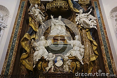 Monument to Pope Gregory XV (1697) by Monnot Editorial Stock Photo
