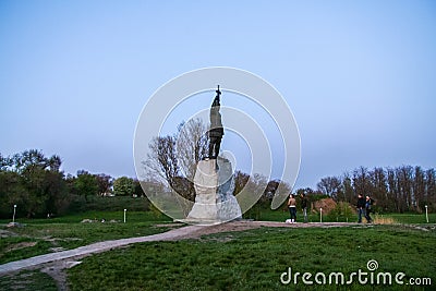 Monument to Prince Svyatoslav Hrabrom Stock Photo