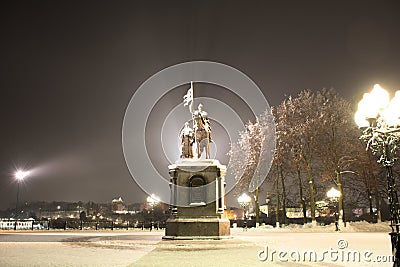 The monument Prince Vladimir and the Saint Fyodor, Vladimir city, Russia Stock Photo
