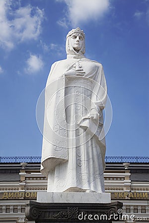 Monument to Princess Olga in Kiev Stock Photo