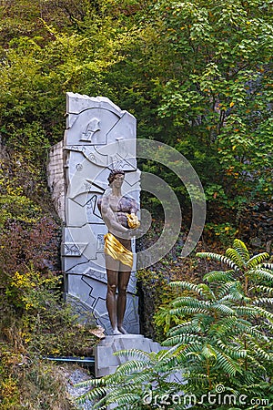 Monument to Prometheus, Borjomi, Georgia Editorial Stock Photo