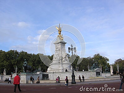 Monument to Queen Victoria in front of Buckingham Palace London United Kingdom Europe Editorial Stock Photo