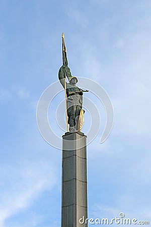 Monument to Red Army warrior liberator, Vienna, Austria Stock Photo