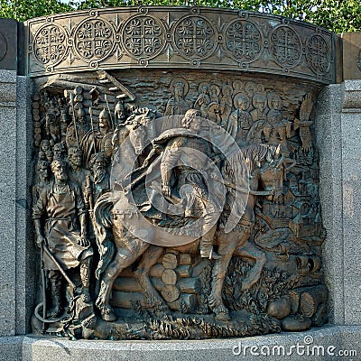 Monument to Saint Prince Vladimir. Editorial Stock Photo