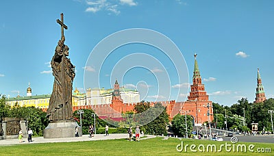 Monument to Saint Prince Vladimir. Editorial Stock Photo