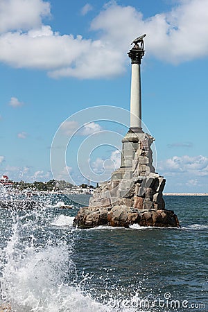 Monument to the Scuttled Warships in Sevastopol Stock Photo