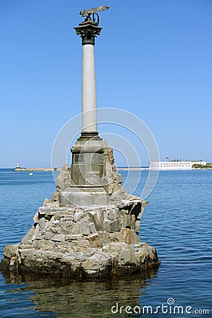 Monument to the Scuttled Warships in Sevastopol Stock Photo