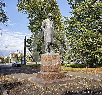 Monument to Sergei Petrovich Botkin. Saint Petersburg. Editorial Stock Photo