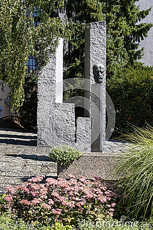 Monument to Sigmund Freud, Pribor town, Moravia, Czech republic Stock Photo