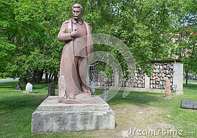 Monument to Soviet leader Joseph Vissarionovich Stalin Editorial Stock Photo