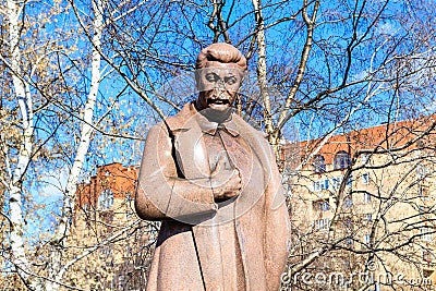 Monument to Stalin. Park of arts `Museon`. Moscow Editorial Stock Photo