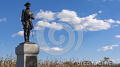 An American Civil War monument found at the Antietam National Battlefield, Sharpsburg, Maryland, USA. Editorial Stock Photo