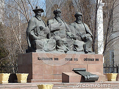 Monument to the three Great Judges in Astana Editorial Stock Photo