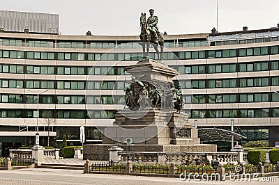 Monument to the Tsar or King Liberator, to the Russian King Alexander II, built in 1907 in Central Sofia Editorial Stock Photo