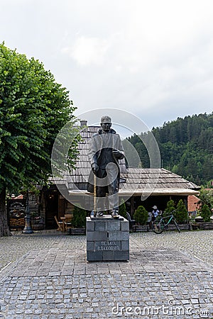 Monument to Veljko Vlahovic in Kolasin Editorial Stock Photo