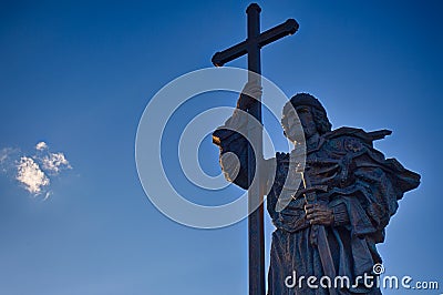 Monument To Volodymyr The Great. A popular tourist destination. Russia Moscow Stock Photo