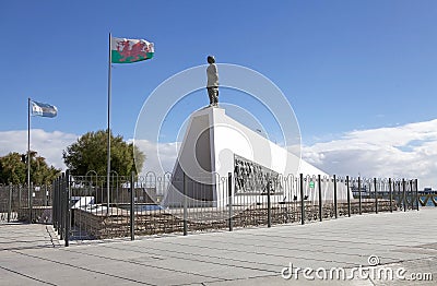 Monument to the Welsh Settlers at Puerto Madryn, a city in Chubut Province, Patagonia, Argentina Editorial Stock Photo
