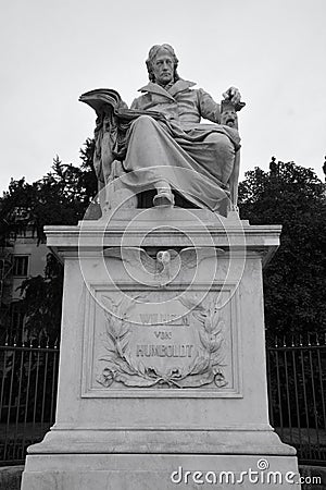 Monument to Wilhelm von Humboldt Editorial Stock Photo