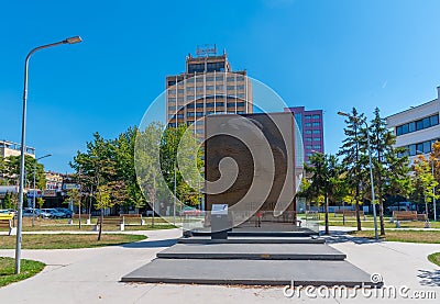 Monument to women raped during war in Kosovo in Prishtina Editorial Stock Photo