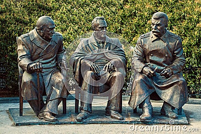 Monument to the Yalta Conference. Editorial Stock Photo