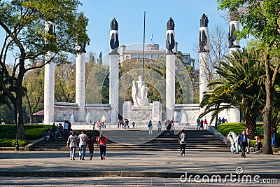 Monument to the young heroes at Chapultepec Park in Mexico City Editorial Stock Photo