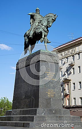 Monument to Yuri Dolgoruky Stock Photo