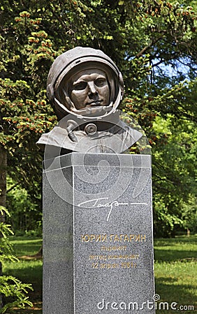 Monument to Yuri Gagarin in Varna. Bulgaria Stock Photo