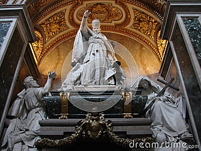 Monument and Tomb of Pope Leo XOII, Basilica of John Lateran, Rome Editorial Stock Photo