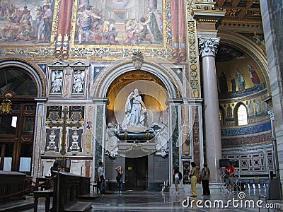 Monument and Tomb of Pope Leo XOII, Basilica of John Lateran, Rome Editorial Stock Photo