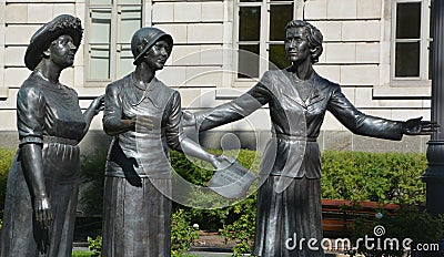 MONUMENT IN TRIBUTE TO WOMEN IN POLITICS Editorial Stock Photo