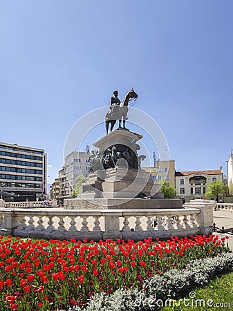 The Monument of Tsar Liberator Alexander II in city of Sofia Editorial Stock Photo