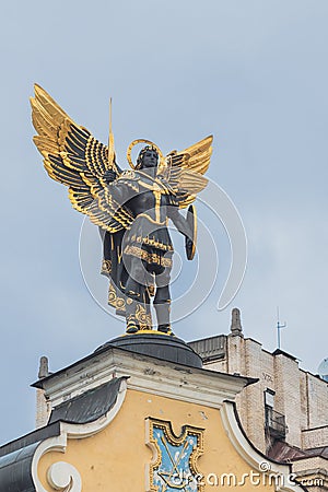 Monument of Ukraine - Archangel Michael Editorial Stock Photo